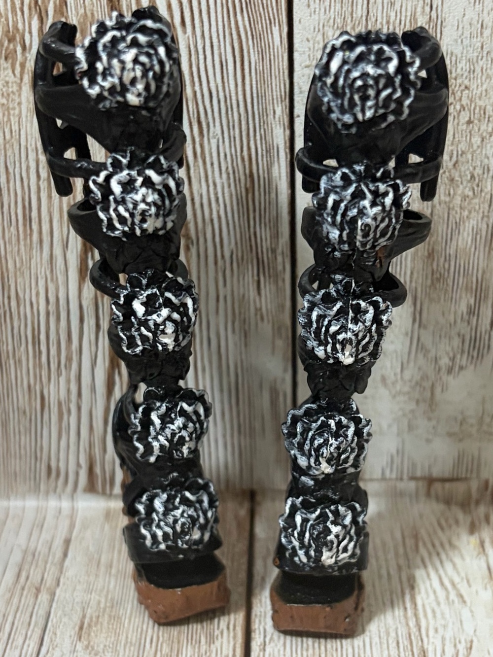 Tall Black Gladioli Sandals